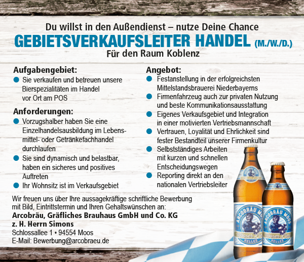 Gebietsverkaufsleiter Handel (m./w./d.) für den Raum Koblenz gesucht